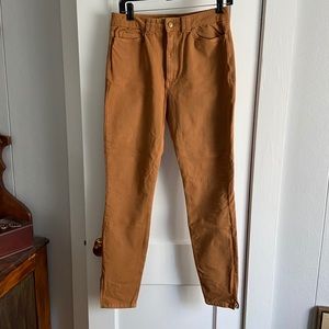 American Apparel 30/31 stretch skinny pants, ocre